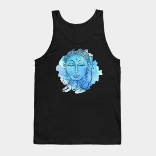 Buddha Sketch and Water Color Tank Top